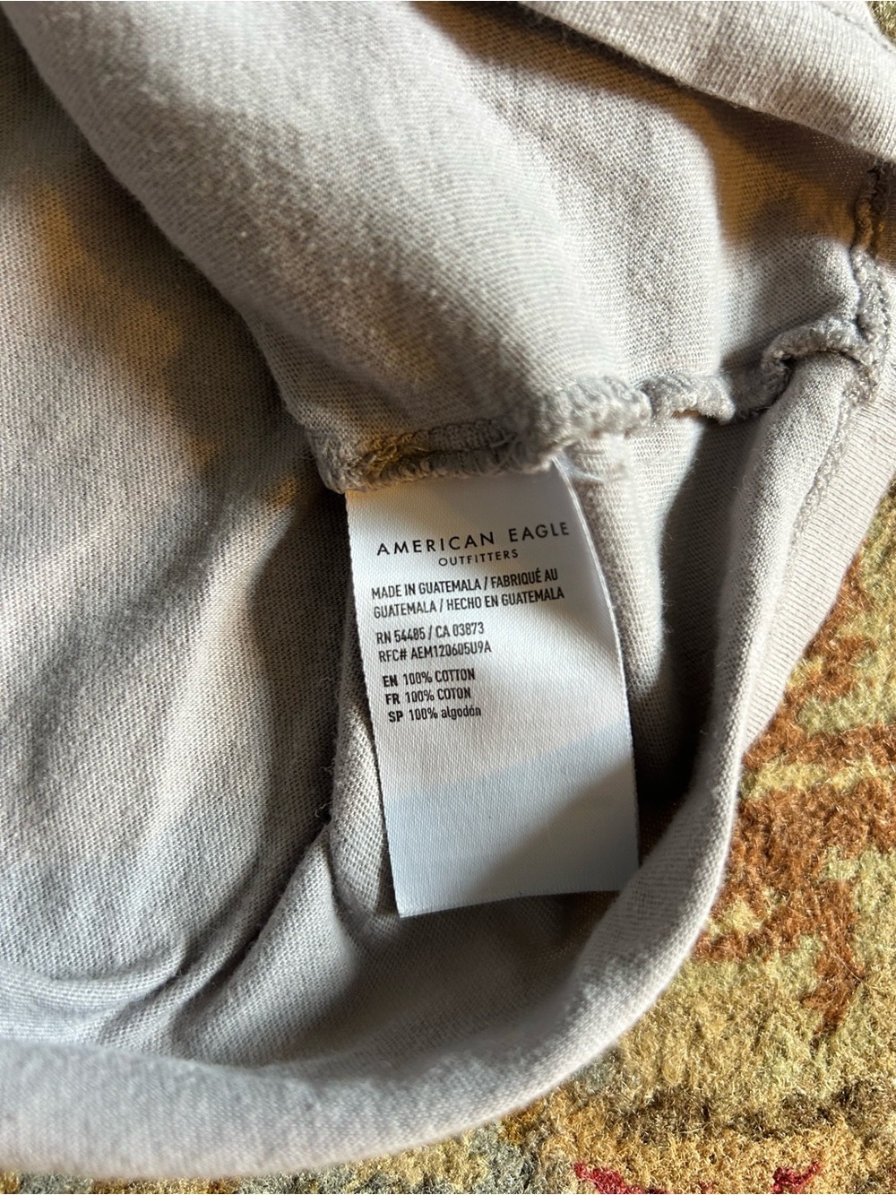American Eagle Outfitters Light Gray Crew Neck Tee Metallica w/ skull size M - Picture 4 of 5